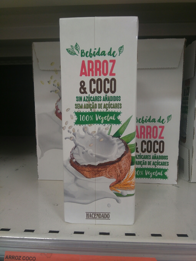 Bebida de arroz y coco sin azúcares añadidos Bebida de arroz y coco sin azúcares añadidos
