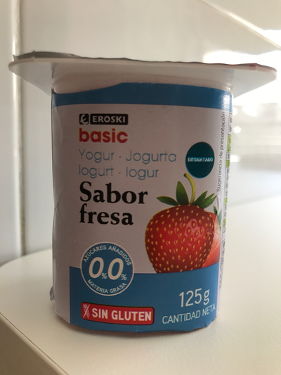Yogur sabor fresa 0%MG y 0% azúcares añadidos Yogur sabor fresa 0%MG y 0% azúcares añadidos