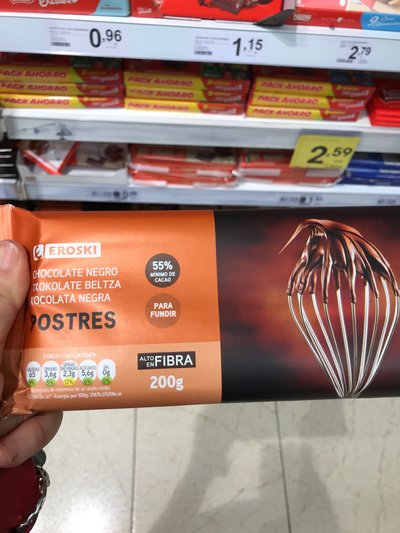 Chocolate negro 55% para fundir Chocolate negro 55% para fundir