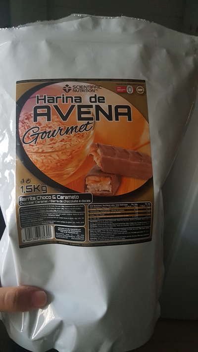 Harina de avena sabor barrita choco y caramelo Harina de avena sabor barrita choco y caramelo