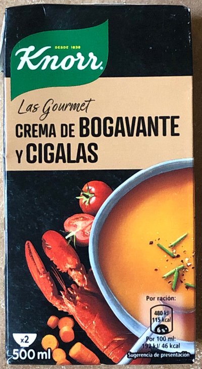 Crema de bogavante y cigalas Crema de bogavante y cigalas