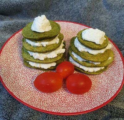 Tortitas de espinacas con queso