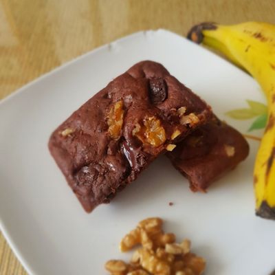 Brownie chocolate y platano