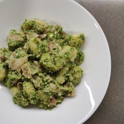 Gnocchi con setas y salsa de brócoli 🥦🥦