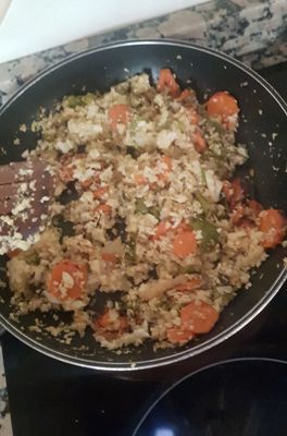 Arroz de coliflor con verduras