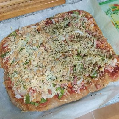 Masa de pizza de harina de espelta integral 😋🍕