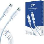 3Mk Kabel USB-C - USB-C Hyper Silicone Cable 1 m Biały