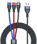 3w1 Kabel USB do MicroUSB / Lightning / USB-C Type-C 5A 100cm (Tricolor)