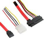 4World HDD Cable, SATA , 457,3mm, power connector LP4, black (08506)