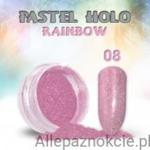 8 PASTEL HOLO RAINBOW pyłek do zdobienia paznokci 0,5G