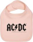 Ac/Dc Metal Kids Logo Śliniak Jasnoróżowy Light Pink