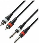 Adam Audio Adam Hall K3 Tpc 0100 M Kabel Audio 2Xmęski Rca Na 2X6,3 Mm Jack Mono 1 M (K3Tpc0100M)