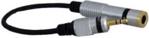 Adapter na kablu AUX Wtyk Jack Stereo 6,3 / Gniazdo Jack Stereo 3,5 chrom VITALCO JP200 15cm