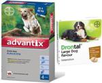 Advantix Dla Psów 25-40Kg (4 Pipety X 4Ml) + Drontal Plus Flavour Dla Psów Powyżej 35Kg 2Tabl