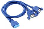 AKYGA Adapter 2XUSB A 3.0 / USB 19 PIN (AK-CA-62)