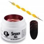 Allepaznokcie Spider Gel precyzyjny żel do zdobień metaliczny czerwony 3ml