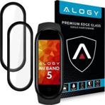 Alogy 2x Elastyczne Szkło 3D do Xiaomi Mi Band 5 Black