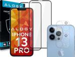 Alogy 2x Szkło Full Glue FC + na obiektyw kamerę do iPhone 13 Pro
