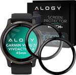 Alogy 2x Szkło na smartwatch elastyczne 3D do Garmin Venu 2 / Vivoactive 4 45mm Black uniwersalny