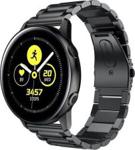 Alogy Bransoletka Stainless steel do Galaxy Watch Active 2 19cm czarna 20mm