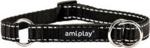 AmiPlay Obroża półzaciskowa Reflective L 35-50 bx2cm czarny