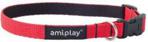 AmiPlay Obroża regulowana Twist L 35-50x2cm Czerwony