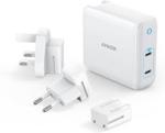 Anker PowerPort III 2x USB-C 60W + adaptery (A2629H21)