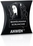 ANWEN BAWEŁNIANA SCRUNCHIE CZARNA GUMKA DO WŁOSÓW