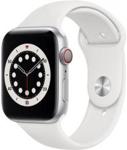 Apple Watch 6 Cellular Koperta 44mm Srebrna z Aluminium z Paskiem sportowym Białym (MG2C3WBA)