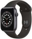 Apple Watch 6 Koperta 44mm Gwiezdna Szarość z Aluminium z Paskiem sportowym Czarnym (M00H3WBA)