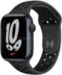 Apple Watch Nike 7 GPS 45mm z Aluminium w Kolorze Północy z Paskiem Sportowym Nike w Kolorze Czarnym (MKNC3WBA)