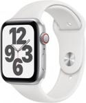 Apple Watch SE Cellular Koperta 44mm Srebrna z Aluminium z Paskiem sportowym Białym (MYEV2WBA)