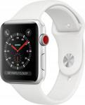 Apple Watch Series 3 GPS + Cellular 42mm Silver Aluminium Case with White Sport Band (MTH12MPA)