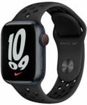 AppleWatch Nike Series 7 Cellular Koperta 41 mm z aluminium w kolorze północy z paskiem sportowym Nike w kolorze czarnym (MKJ43WB/A)