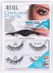 ARDELL SET Deluxe 120 2 pary sztucznych rzes Black + Lash Adhesive klej do rzes 2 5g + Lash Applicator aplikator do rzes