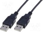 Assmann Kabel USB 2.0 USB A wtyk, z obu stron niklowany 1,8m czarny (AK300100018S)