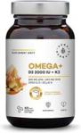 Aura Herbals Omega+ Witamina D3 2000 IU + K2 kwasy Omega-3 z witaminą D3 60szt