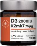 Aura Herbals Witamina D3 2000Iu + K2 Mkk7 + Cynk + Selen 90 Tabl