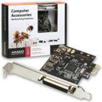 Axago - PCEA-P1 PCI-Express adapter 1x paralel port + LP