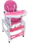 Babymaxi Krzesełko Do Karmienia I Stolik 5W1 Różowe