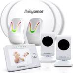 Babysense V35 Elektroniczna Niania 2 Kamery Z Monitorem Oddechu Babysense 7. Zestaw Dla Bliźniąt