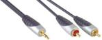 Bandridge Premium Kabel 3,5mm Jack stereo wtyk - 2 x CINCH wtyk 1,0m