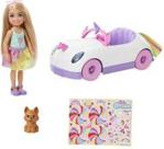 Barbie Chelsea Tęczowy Zestaw autko + lalka GXT41