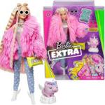 Barbie Extra Moda Lalka Różowa puchata kurtka GRN28