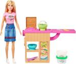 Barbie Lalka + Zestaw Domowy Makaron Ghk43