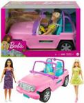 Barbie Pojazd terenowy + 2 lalki Zestaw GVK02