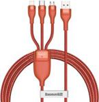 Baseus 3w1 kabel USB - Lightning / USB Typ C / micro USB 1,2m 40W Pomarańczowy (CA1T3-07)