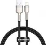 BASEUS BASEUS CAFULE METAL LIGHTNING CABLE 2.4A 25CM BLACK (6953156202238)