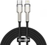 BASEUS BASEUS CAFULE METAL LIGHTNING CABLE PD20W 200CM BLACK (6953156202108)