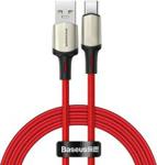 BASEUS CAFULE NYLONOWY KABEL PRZEWÓD USB - USB TYP C DO SZYBKIEGO ŁADOWANIA VOOC QUICK CHARGE 3.0 5 A 1 M CZERWONY (CATKLF-VA09) (64432UNIW)